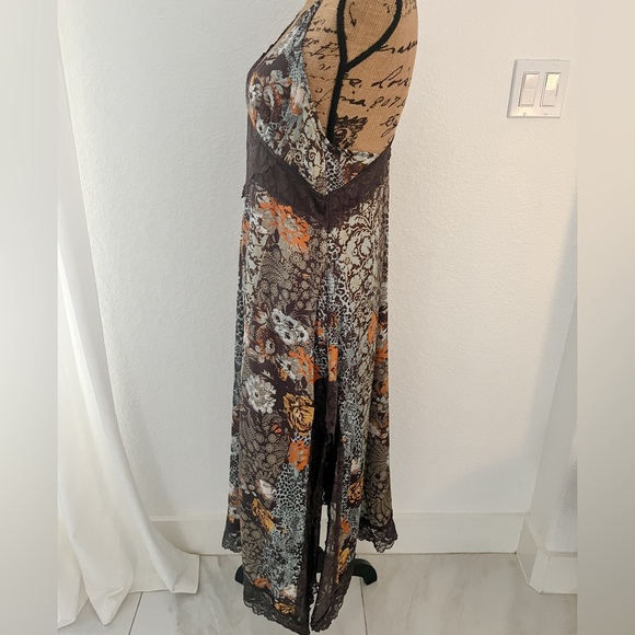 Free People Brown Floral Lace Slip Dress - Picture 3 of 12